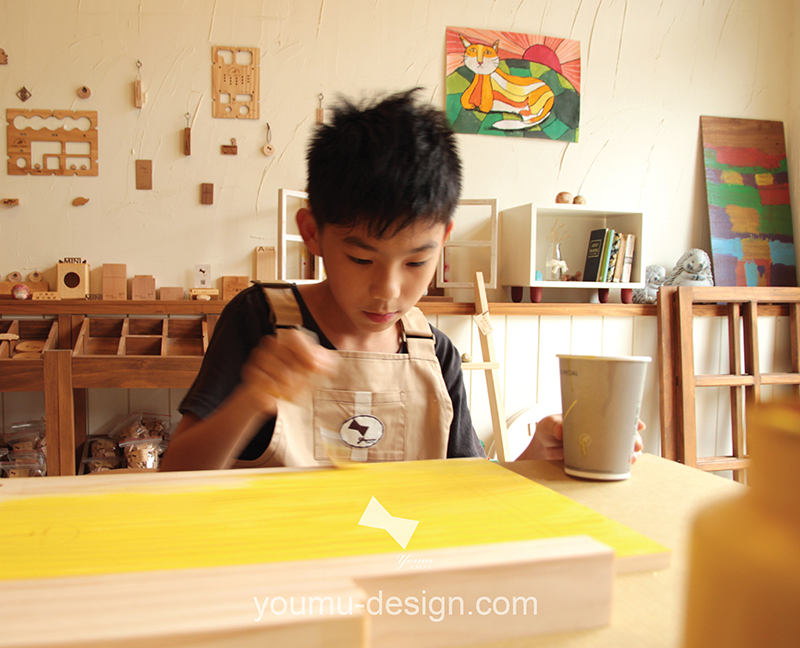 幸福優木-木作設計館-2015年台南暑期課程-兒童木作課程-小小木匠體驗班實照-可愛彈珠檯-