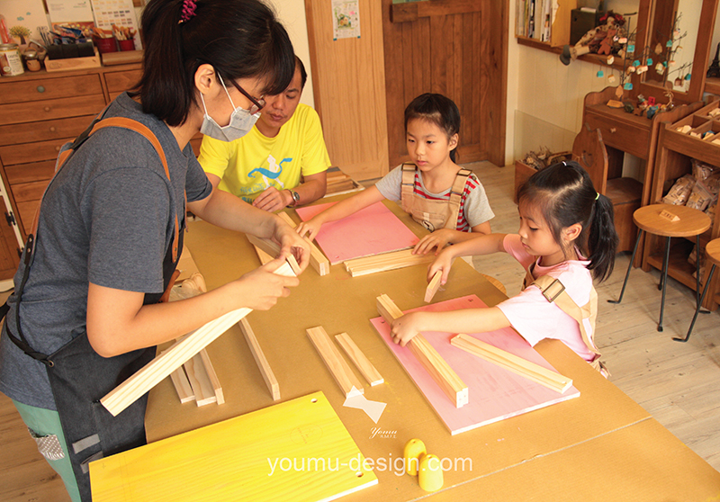 幸福優木-木作設計館-2015年台南暑期課程-兒童木作課程-小小木匠體驗班實照-可愛彈珠檯