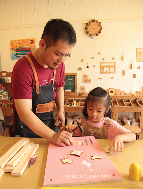 幸福優木-木作設計館-2015年台南暑期課程-兒童木作課程-小小木匠體驗班實照-可愛彈珠檯