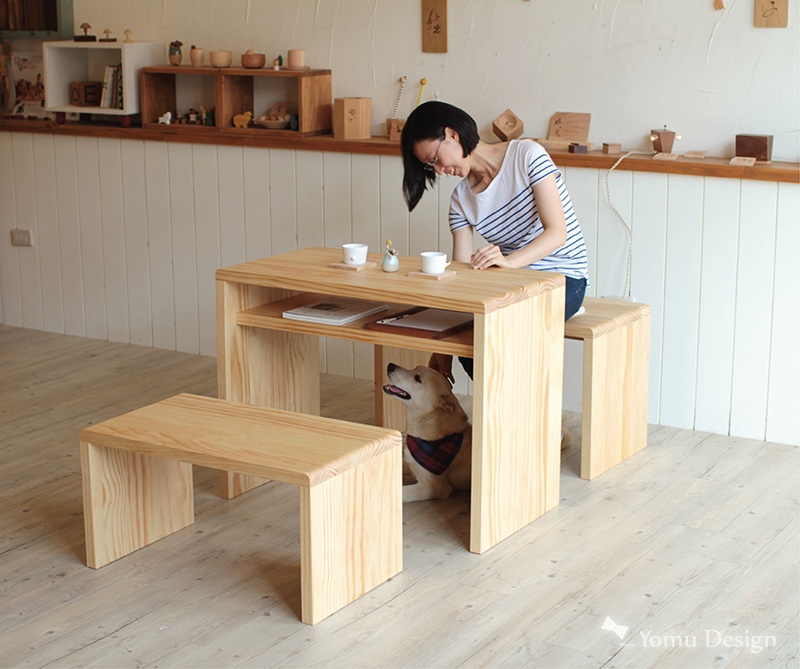 幸福優木-木作設計館-Yomu-Design-原木傢俱訂製-客製化傢俱-台南傢俱-收納桌椅組-ㄇ字型桌椅-傢俱木作課程