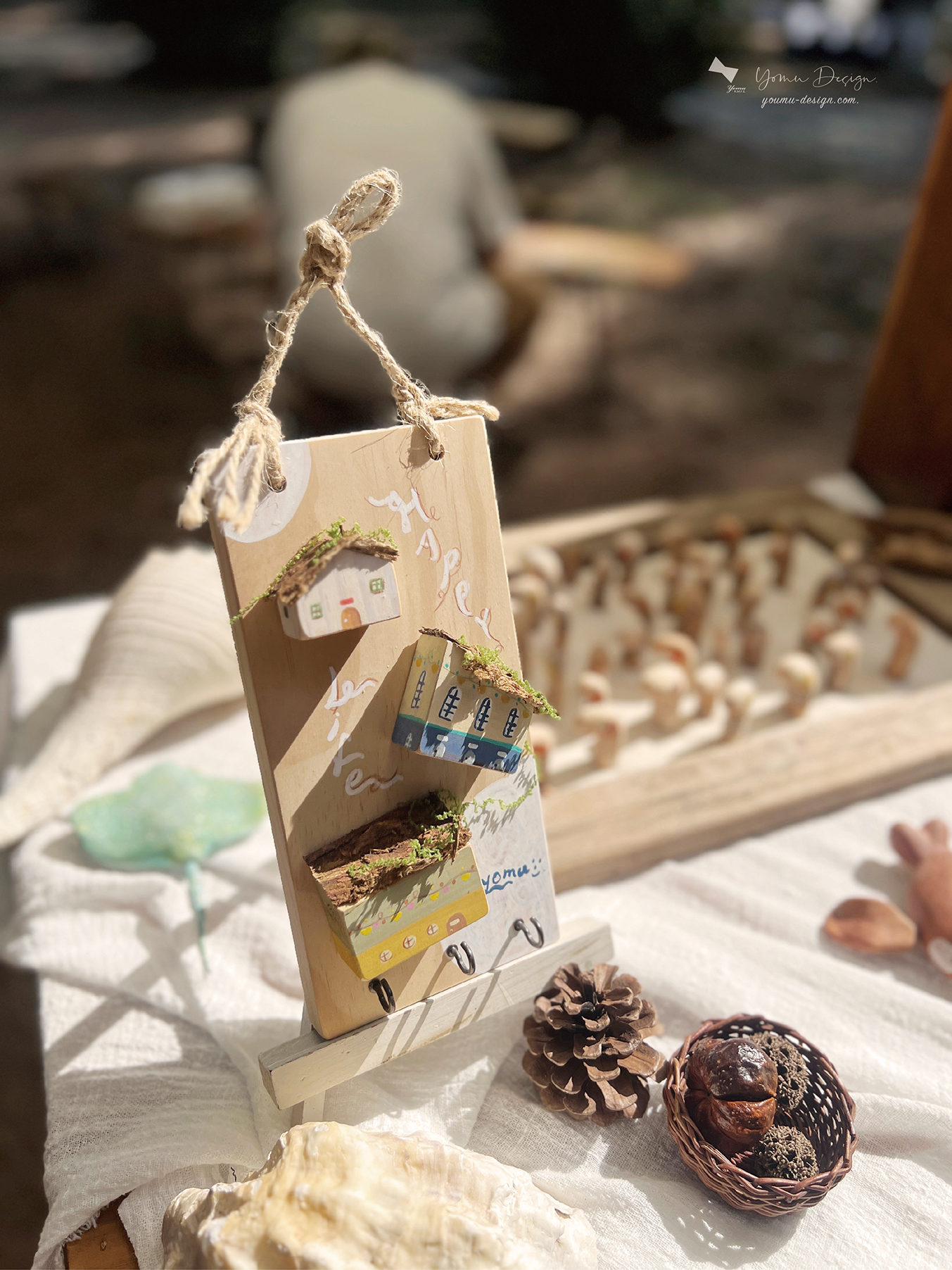 幸福優木-木作設計館-Yomu Design-優木-優木設計-灰熊綠展-10週年-寧靜海-台南木作-木作體驗-親子DIY-外出教學-質感木工-美感教育-魟魚-鯨魚-海洋系-花園鰻-苗栗通霄-通霄海水浴場-七田皿-小皿-木工教學-木作訂製-木偶-木雕-兒童木作--創作者