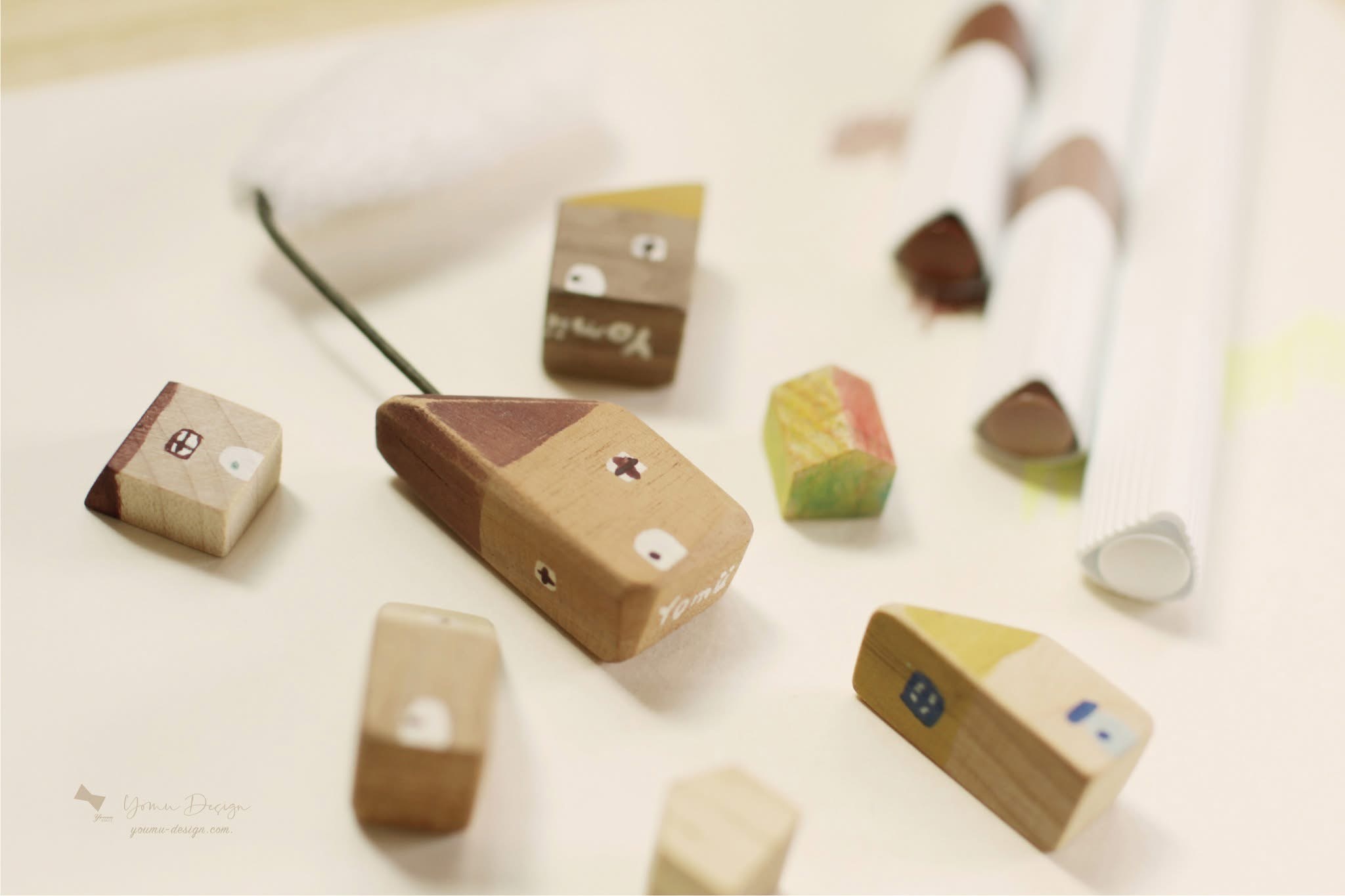 幸福優木-木作設計館-Yomu Design-優木設計-優木-優木老師-台南木作-台南木工-木作體驗-木作課程-木作DIY-親子體驗-親子diy-手作-小房子-線香座-薰香-療癒-手繪-小房子-七田皿-小皿-線香-原木-木質-質感