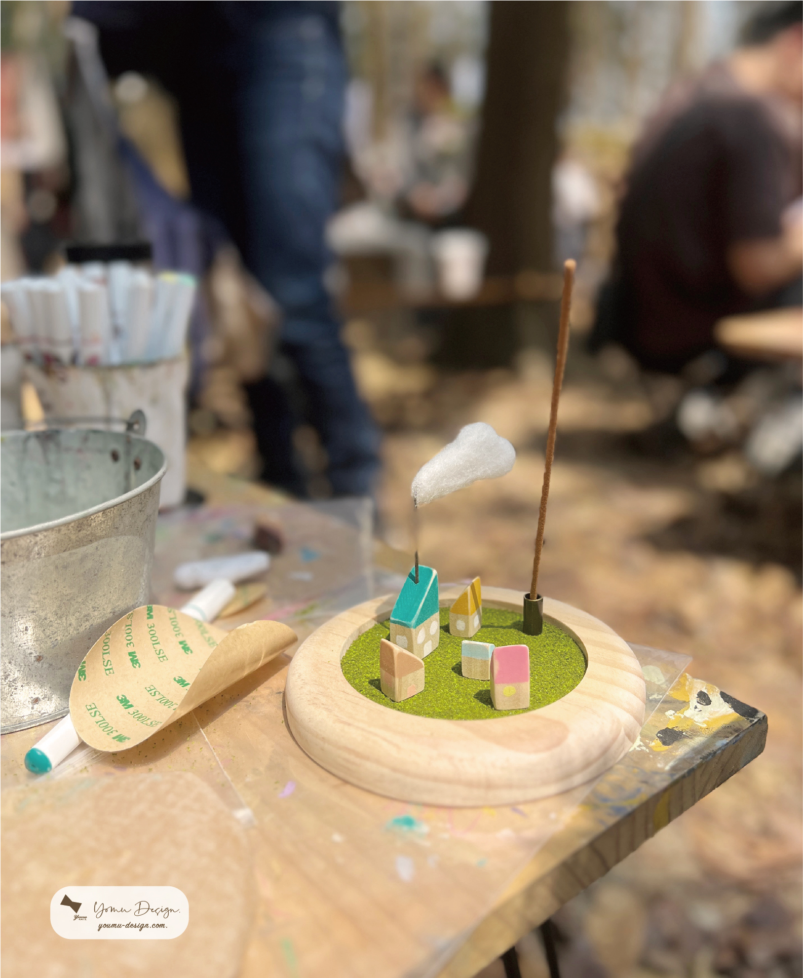 幸福優木-木作設計館-Yomu Design-優木-優木設計-灰熊綠展-10週年-寧靜海-台南木作-木作體驗-親子DIY-外出教學-質感木工-美感教育-魟魚-鯨魚-海洋系-花園鰻-苗栗通霄-通霄海水浴場-七田皿-小皿-木工教學-木作訂製-木偶-木雕-兒童木作--創作者-台南左鎮-化石森林-線香座-木質線香灰熊綠展11-化石森林-山精靈-幸福優木-29