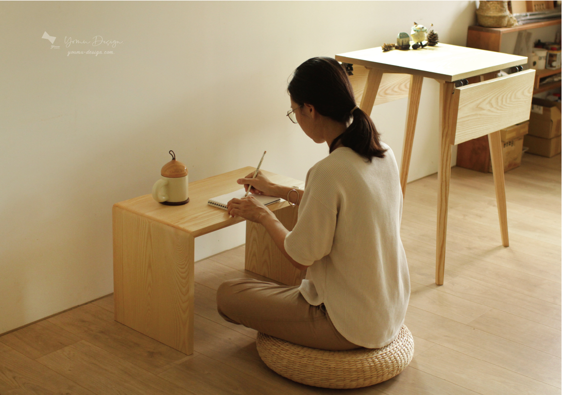 幸福優木-ㄇ桌-經典款-ㄇ型桌--小資族-小空間-沙發邊桌-北美梣木-ash-日式矮桌-邊几-桌几-小桌子-收納-租屋族-木桌-原木桌-台南訂製-客製訂製-優木-yomu design-優木設計-台南新化