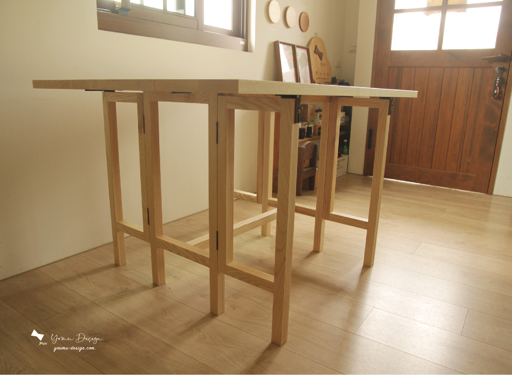 幸福優木-木作設計館-優木設計-Yomu Design-優木-傢俱-原木傢俱-木桌-餐桌-書桌-摺疊桌-折疊桌-原木桌-客製訂製-台南木作-日式-木作教學-木作體驗-兒童木作-木工-小空間-小資族-北美梣木-ash-白蠟木-小恐龍-黃仁旭-租屋族-質感