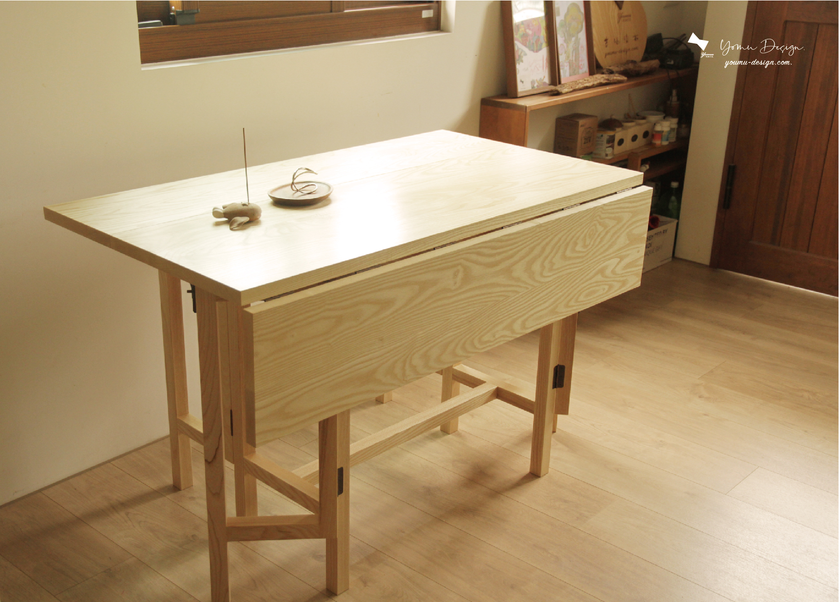 幸福優木-木作設計館-優木設計-Yomu Design-優木-傢俱-原木傢俱-木桌-餐桌-書桌-摺疊桌-折疊桌-原木桌-客製訂製-台南木作-日式-木作教學-木作體驗-兒童木作-木工-小空間-小資族-北美梣木-ash-白蠟木-小恐龍-黃仁旭-租屋族-質感