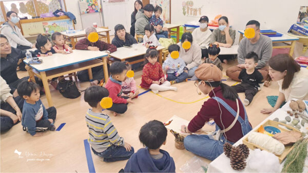 幸福優木-親職講座-藝術創作-兒童藝術-美感-葉子拓印--兒童繪畫發展-新化維妮幼兒園-維妮幼兒園-優木老師-親子DIY-台南新化-聖誕活動-台南活動