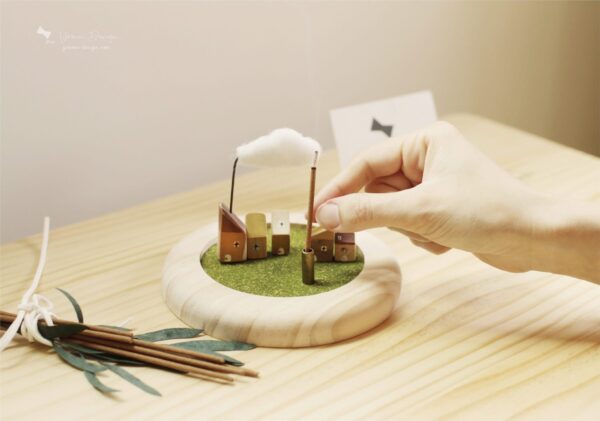 幸福優木-木作設計館-Yomu Design-優木設計-優木-優木老師-台南木作-台南木工-木作體驗-木作課程-木作DIY-親子體驗-親子diy-手作-小房子-線香座-薰香-療癒-手繪-小房子-七田皿-小皿-線香-原木-木質-質感